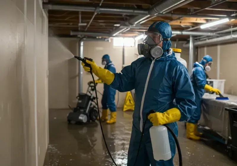 Basement Sanitization and Antimicrobial Treatment process in Reese, MI