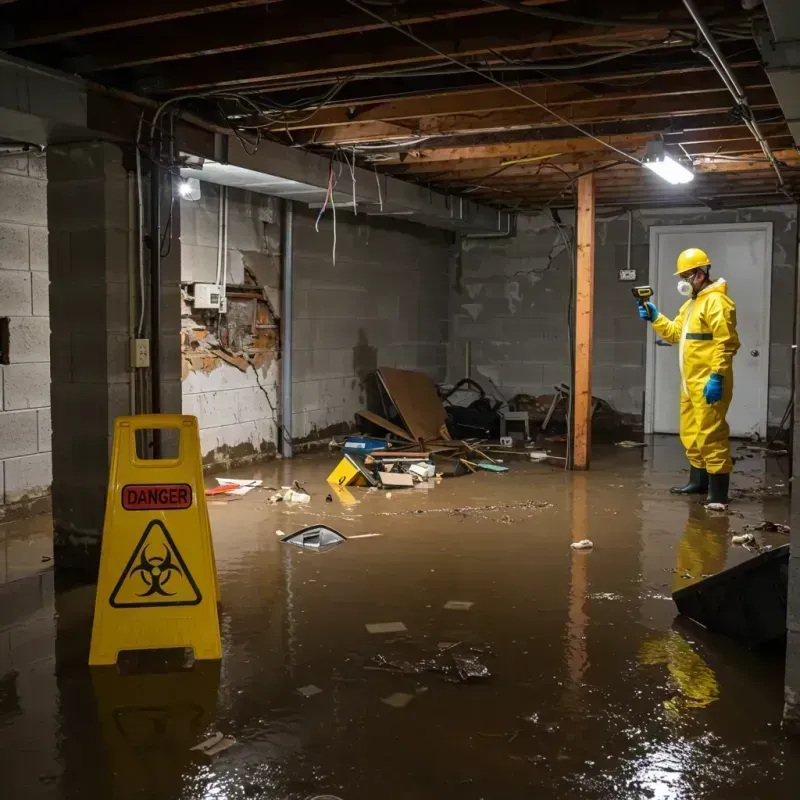 Flooded Basement Electrical Hazard in Reese, MI Property